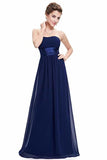 Chiffon Sweetheart Neck A Line Sleeveless Wedding Bridesmaid Long Evening Festive PRH722AA