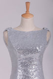 2024 Open Back Bridesmaid Dresses Scoop Sequins Floor PCR8EJZ1