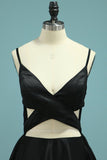 2024 Evening Dresses A Line Spaghetti Straps Satin PSEJTHPE