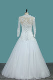 2024 Wedding Dresses Sweetheart With Jacket Tulle With Beads PADJ7869