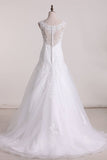 2024 Wedding Dresses Scoop A Line Tulle P6FMSQDC