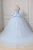 Sweetheart Ball Gown Beading Tulle Prom Dress Court Train Quinceanera STIP5FLTMDC