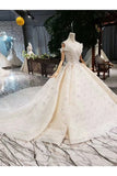 Ball Gown Wedding Dresses Off The Shoulder Top Quality Tulle PDCLPAQB