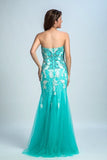 2024 Prom Dresses Strapless Mermaid With Beading PN9Z9ZMA