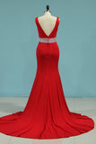 2024 New Arrival Prom Dresses Mermaid V Neck P4Q9P3SY