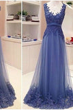 2024 Prom Dresses A-Line V-Neck Floor-Length Tulle PRJB8NJR