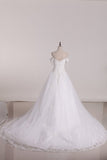 2024 Wedding Dresses Ball Gown Off The Shoulder Tulle PL2LK6C5