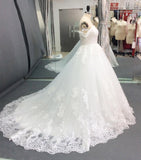 Ball Gown Off the Shoulder Sweetheart Wedding Dresses with Lace up, Wedding Gowns STI15561