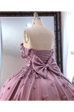 Ball Gown Off The Shoulder Tulle Quinceanera Dress With Lace Appliques Puffy Prom STIP3HM7KB3