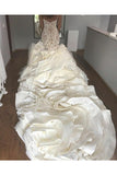 Mermaid Wedding Dresses Tulle With Applique And Ruffles Cathedral STIP8QYNDRM