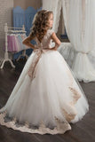 2024 Flower Girl Dresses Ball Gown Scoop Tulle P4HL6JBQ