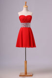 Red Homecoming Dresses A Line Sweetheart Short/Mini With PAKQ3CX4