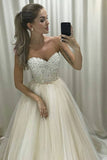 2024 New Arrival Sweetheart A Line Tulle Wedding Dresses P45BYAQR