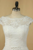 2024 Scoop A Line Wedding Dresses Lace With PHRJ56B3