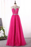 2024 Prom Dresses Scoop Organza A Line With PGENXYN6