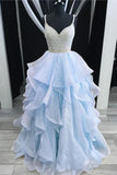 Newest Spaghetti Straps Ball Gown Beading Champagne Princess Prom Dresses P6JF21ME