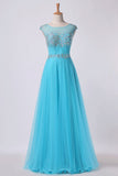 2024 Splendid Prom Dresses Scoop Backless A Line PAYK7TYE