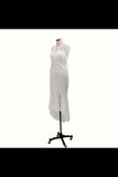 Elegant Lace White Sheath Prom Dress Lace Simple PA7AHNM3