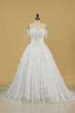 2024 Tulle Off The Shoulder A Line Wedding Dresses With PKZPKLDG