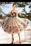 SweetHeart Neckline A Line Homecoming Dresses Colorful Butterflies Appliques Short PSDTKG5C