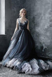 Gorgeous Long Ball Gown Lace Tulle Modest Charming Princess Prom Dresses P1NJ2L9K