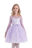 2024 Flower Girl Dresses A Line Boat Neck Long Sleeves PLYZ7179