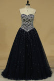 2024 New Arrival Sweetheart Beaded Bodice Ball Gown Tulle PKABHYSG