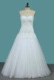 2024 Wedding Dresses Sweetheart With Jacket Tulle With Beads PADJ7869