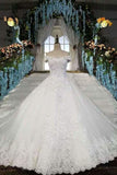 2024 Luxurious Wedding Dresses Off The Shoulder With Appliques And Sequins PB6YP22N