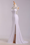 2024 New Arrival Prom Dresses Scoop Neckline Sheath/Column Floor Length Fast P8ZRMDMZ