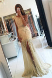 2024 One Shoulder Mermaid Prom Dresses Tulle With Applique PAXSTNK3