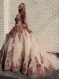 Rosewood Sequins Ball Gown Sweetheart Strapless Quinceanera Dresses with STI20433