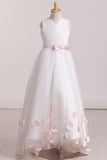 2024 Sweep Train Tulle Flower Girl Dresses A PJMM9F9X