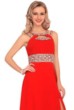 2024 New Arrival Scoop Prom Dresses A Line Chiffon With P1N2XBGS