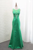 2024 Scoop Satin Mermaid Prom Dresses PY5R6LTF