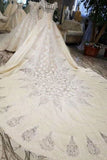 2024 Ball Gown Wedding Dresses Royal Train Bateau Top P7X63LK7