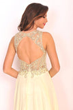 2024 Sexy Open Back Prom Dresses Scoop Chiffon With PBJEQQRL