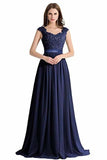 Elegant A Line Wedding Bridesmaid Chiffon Elegant Long PA2NLG54