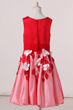 2024 New Arrival Flower Girl Dresses A Line Scoop Satin & Tulle With PQ57E5HF