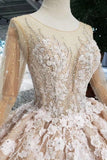 2024 Ball Gown Wedding Dresses One Meter Train Scoop Top Quality Handmade PYQCDB6H