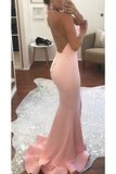 2024 New Arrival Halter Open Back Satin With Slit Mermaid P9A2X8XP