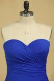 2024 Plus Size Sweetheart With Ruffles And Slit Spandex P9S2LP2Y