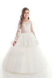 2024 Tulle Boat Neck Flower Girl Dresses A Line Long PNTH9RZ5