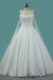 2024 New Arrival Bling Wedding Dresses Off The Shoulder A Line Tulle PE4QTRX8