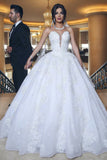 Strapless Long Ball Gowns Lace Beading Wedding Dresses Modest P156R3B3