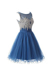 2024 Tulle Scoop Beaded Bodice Homecoming Dresses P6G4TGZS