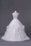 2024 Scoop Ball Gown Tulle With Beading PH9RPMC3