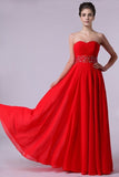 2024 Sweetheart Prom Dresses A Line Chiffon Floor Length PK3X9M14