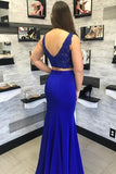 Mermaid Two Piece Formal Prom Dress P91LLC8D