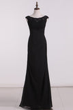 2024 Off The Shoulder Sheath Bridesmaid Dresses With Ruffles PETAFLNR